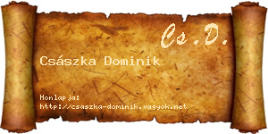 Császka Dominik névjegykártya