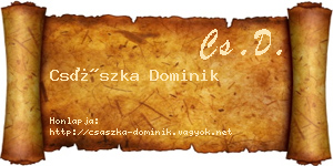 Császka Dominik névjegykártya