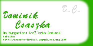 dominik csaszka business card